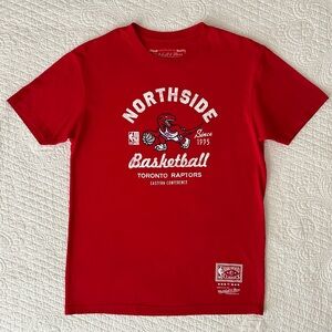 Mitchell & Ness Red Toronto Raptors Men’s T-Shirt Northside Basketball NBA Sz M